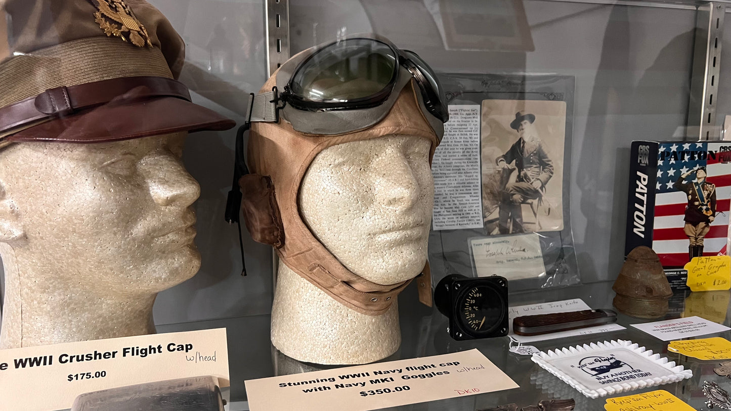 WWII Navy Flight Cap w/ Goggles