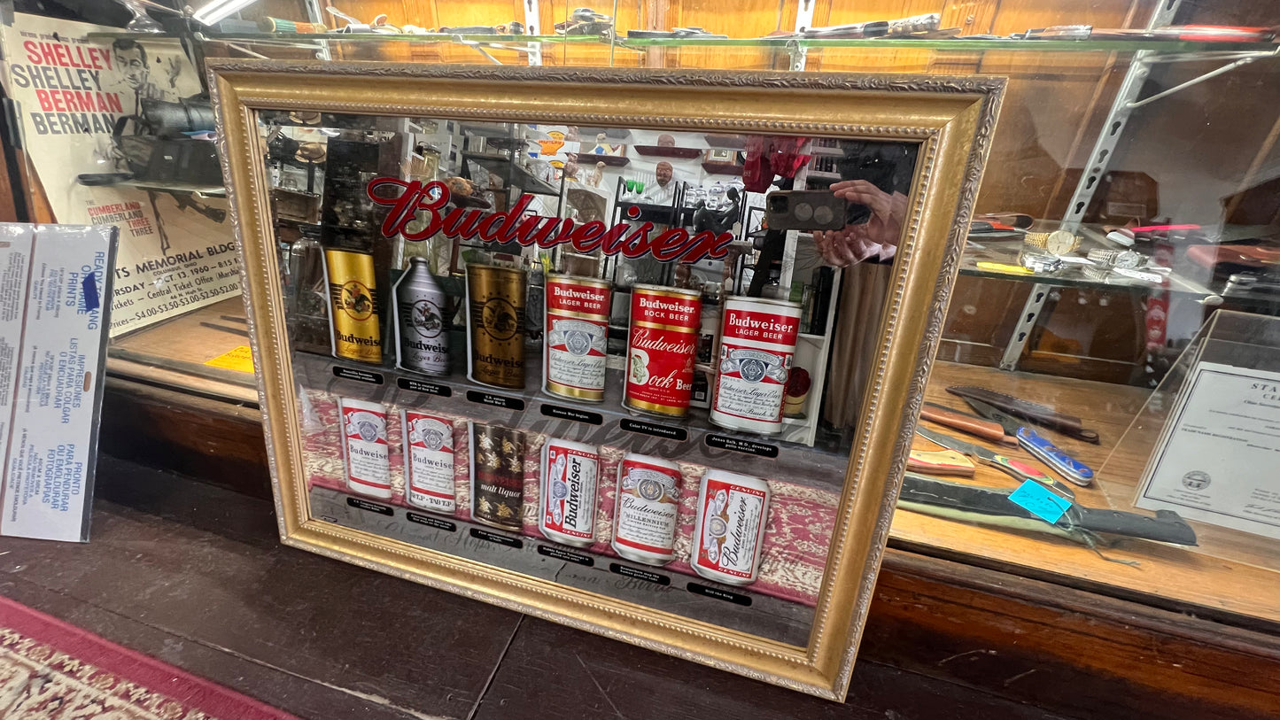 Budweiser History of Cans Mirror